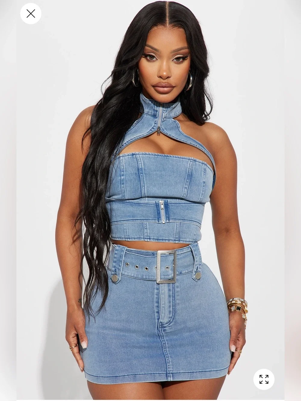 Fashion Nova Denim Set - Picture 1 of 4